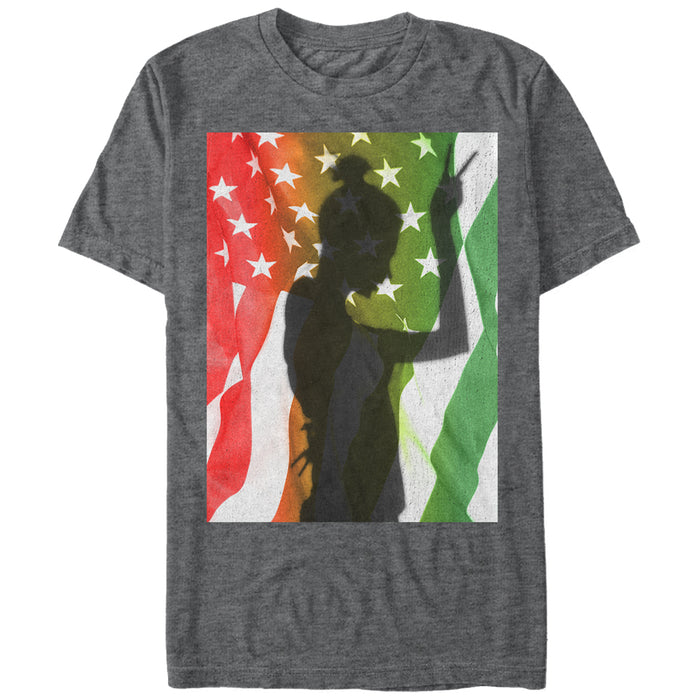 fifth sun Men's Lost Gods Rasta Peace American Flag T-Shirt