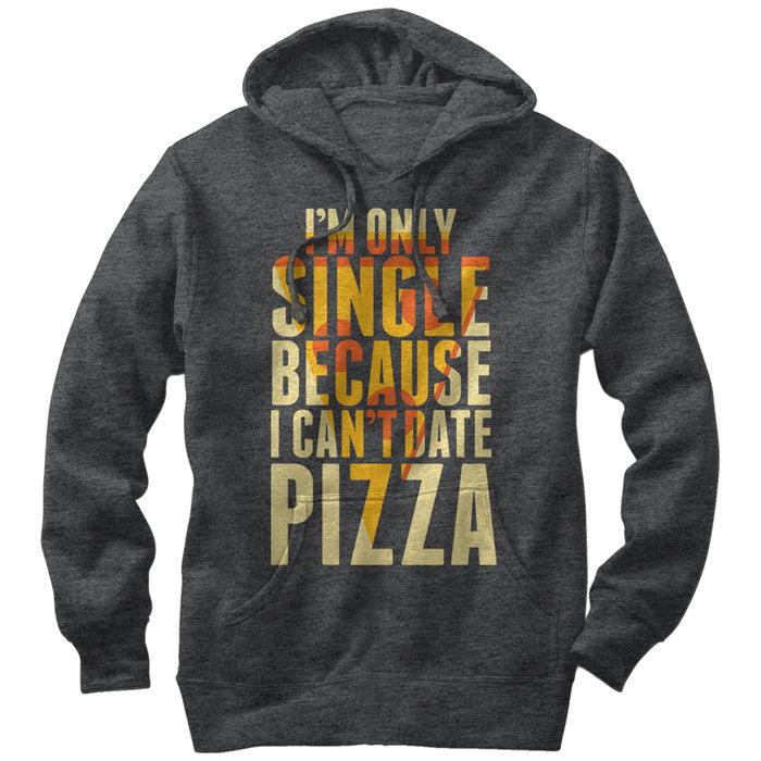 fifth sun Men's Lost Gods Single Because I Can't Date Pizza Pull Over Hoodie