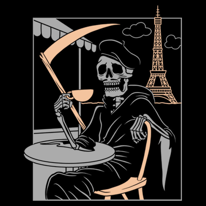 Fifth Sun Men's Lost Gods Skeleton Coffee In Paris Pull Over Hoodie