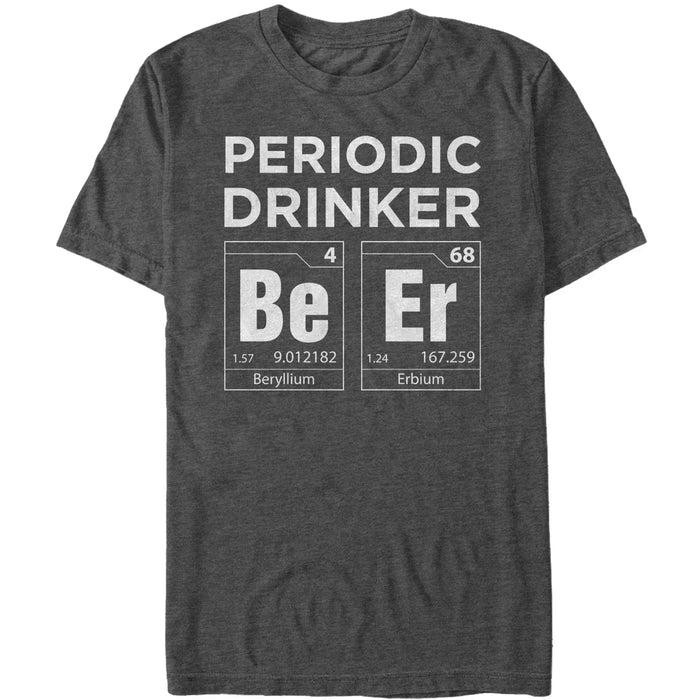 fifth sun Men's Lost Gods St. Patrick's Day Periodic Table Drinker T-Shirt
