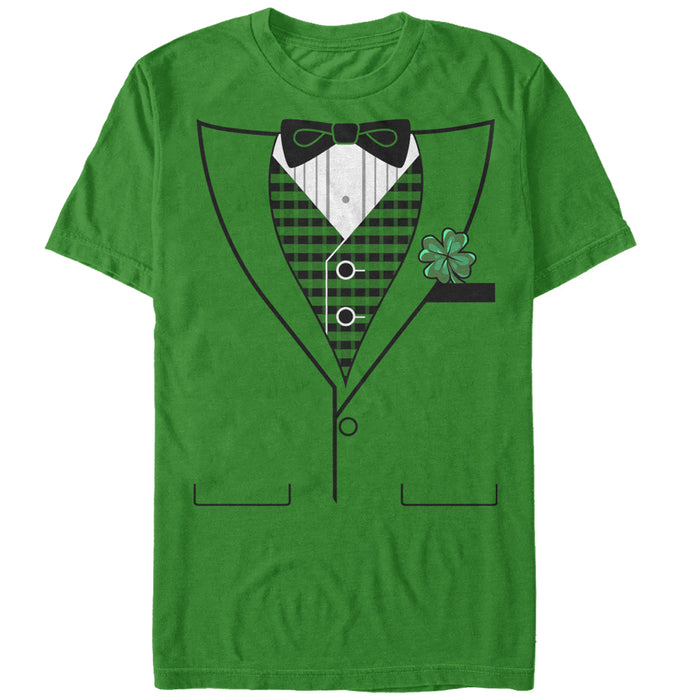 fifth sun Men's Lost Gods St. Patrick's Day Tuxedo Clover Costume Tee T-Shirt