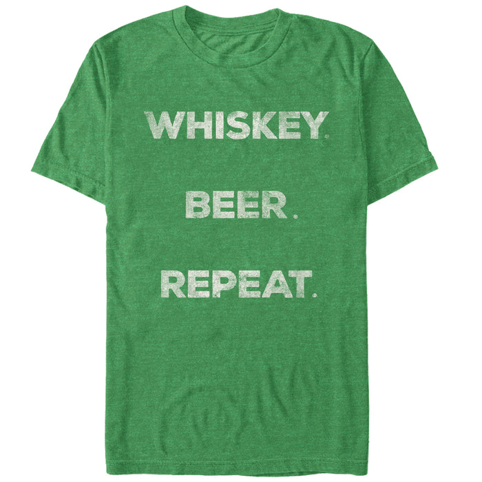 fifth sun Men's Lost Gods St. Patrick's Day Whiskey Repeat T-Shirt