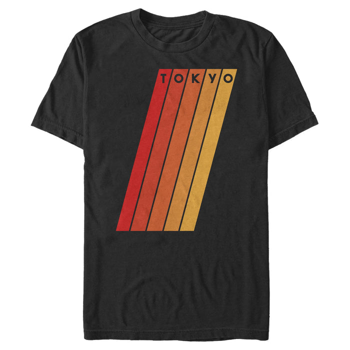 fifth sun Men's Lost Gods Tokyo Retro Stripes T-Shirt