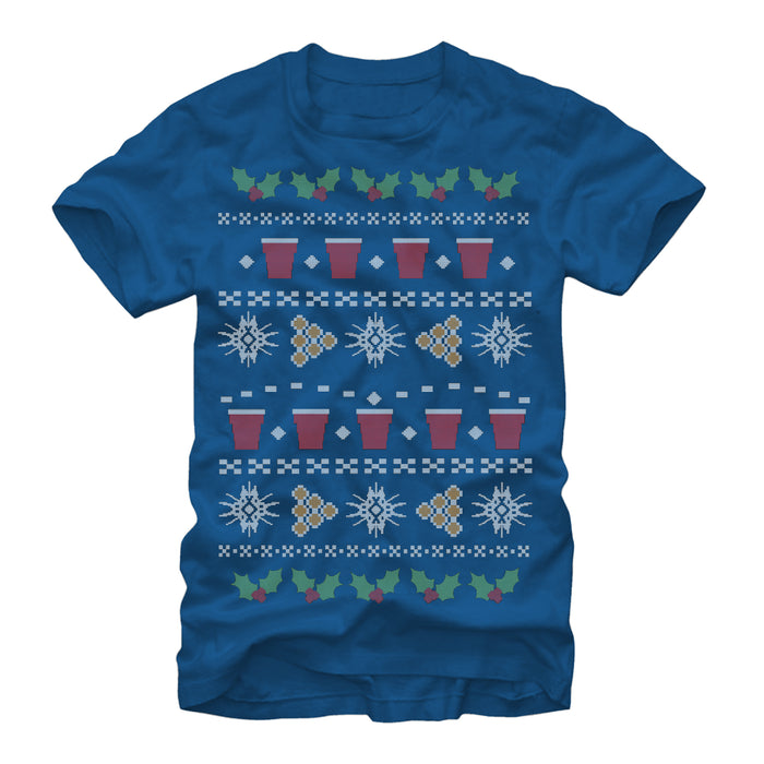 fifth sun Men's Lost Gods Ugly Christmas Pong T-Shirt