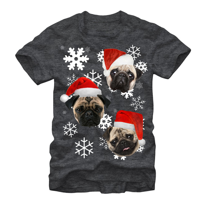 fifth sun Men's Lost Gods Ugly Christmas Pug T-Shirt
