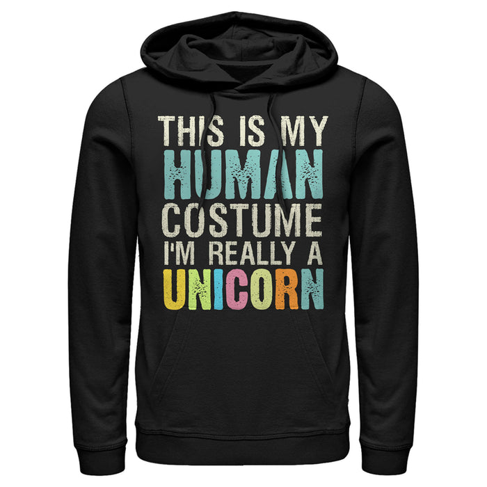 fifth sun Men's Lost Gods Unicorn in Human Costume Pull Over Hoodie