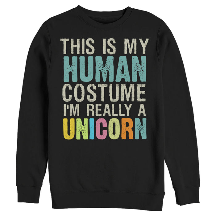 fifth sun Men's Lost Gods Unicorn in Human Costume Sweatshirt
