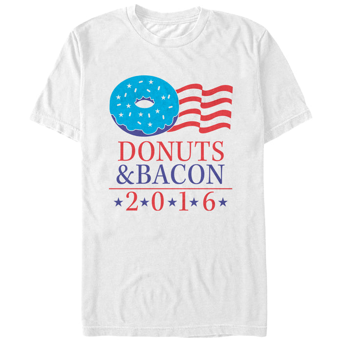 fifth sun Men's Lost Gods Vote Donuts and Bacon T-Shirt