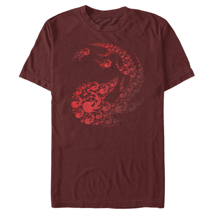 fifth sun Men's Magic: The Gathering Mana Decorative Fireball Symbol T-Shirt