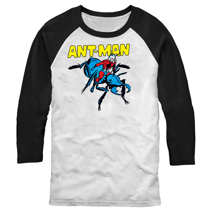 fifth sun Men's Marvel Ant-Man Vintage Ant Rider Cartoon Baseball Tee