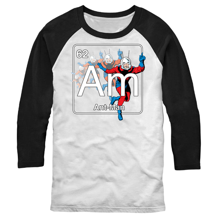 fifth sun Men's Marvel Antman Periodic Table Baseball Tee