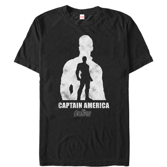fifth sun Men's Marvel Avengers: Avengers: Infinity War Captain America Silhouette T-Shirt