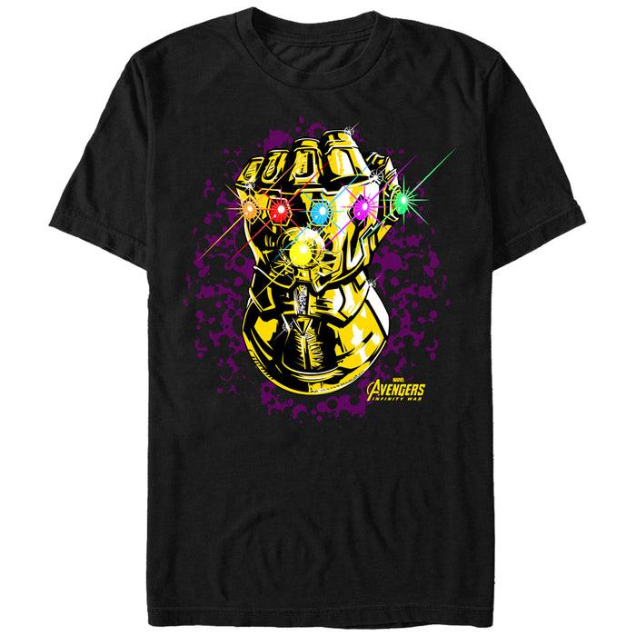 fifth sun Men's Marvel Avengers: Avengers: Infinity War Gauntlet Sparkle T-Shirt