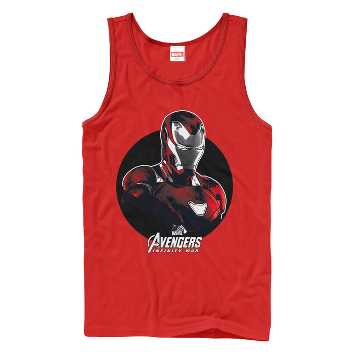 fifth sun Men's Marvel Avengers: Avengers: Infinity War Iron Man Circle Tank Top