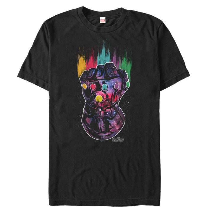fifth sun Men's Marvel Avengers: Avengers: Infinity War Rainbow Streak Gauntlet T-Shirt