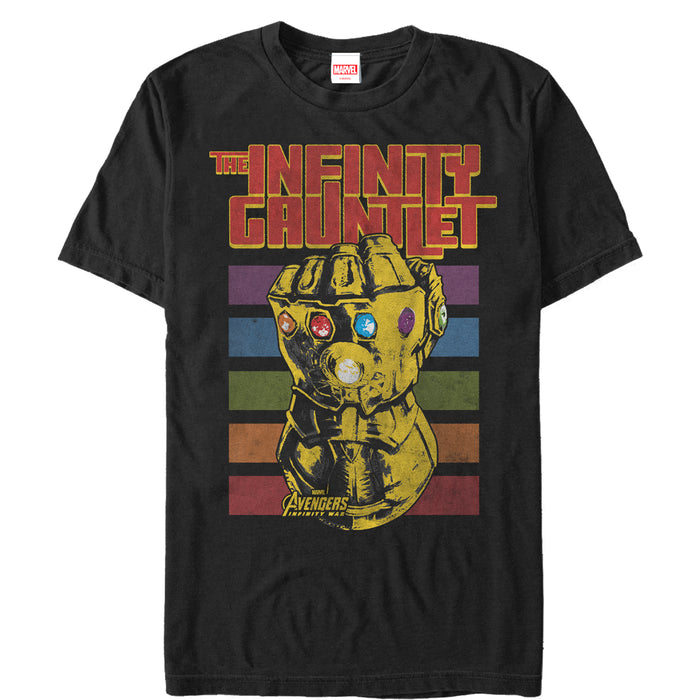 fifth sun Men's Marvel Avengers: Avengers: Infinity War Rainbow Gauntlet T-Shirt
