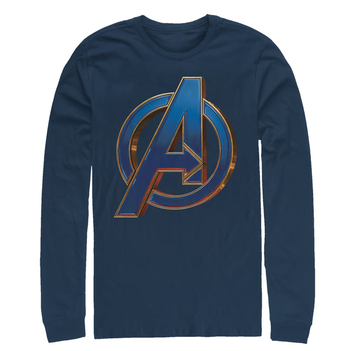 fifth sun Men's Marvel Avengers: Endgame Bold Logo Long Sleeve Shirt
