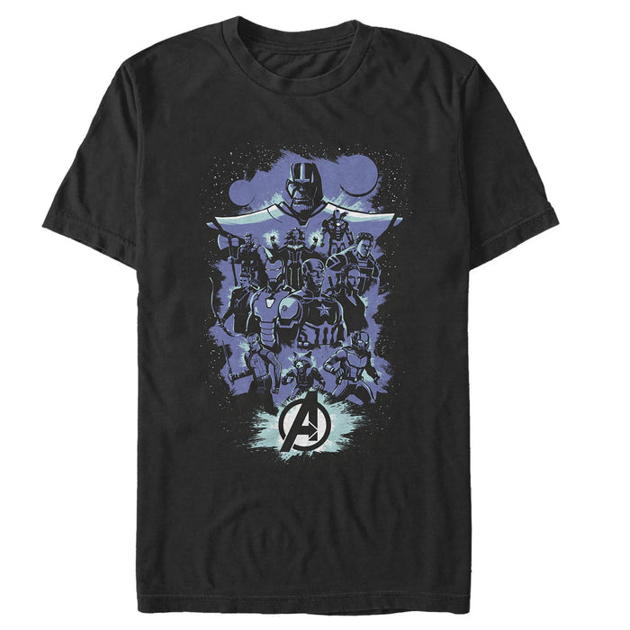 fifth sun Men's Marvel Avengers: Endgame Galactic Cartoon T-Shirt