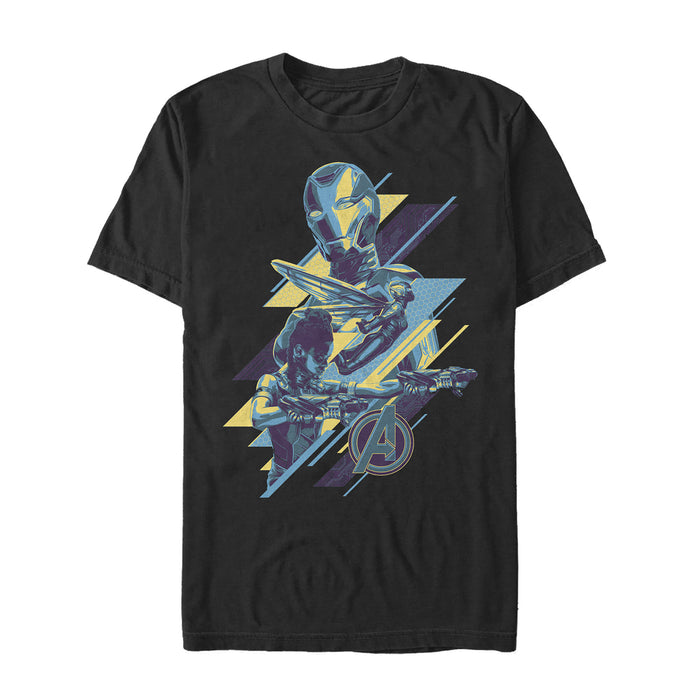 fifth sun Men's Marvel Avengers: Endgame Geometric Trio T-Shirt