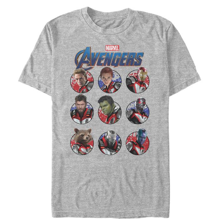 fifth sun Men's Marvel Avengers: Endgame Hero Circles T-Shirt