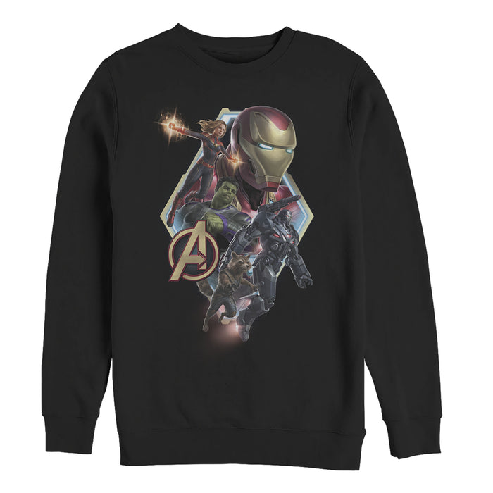 fifth sun Men's Marvel Avengers: Endgame Hero Diamond Frame Sweatshirt
