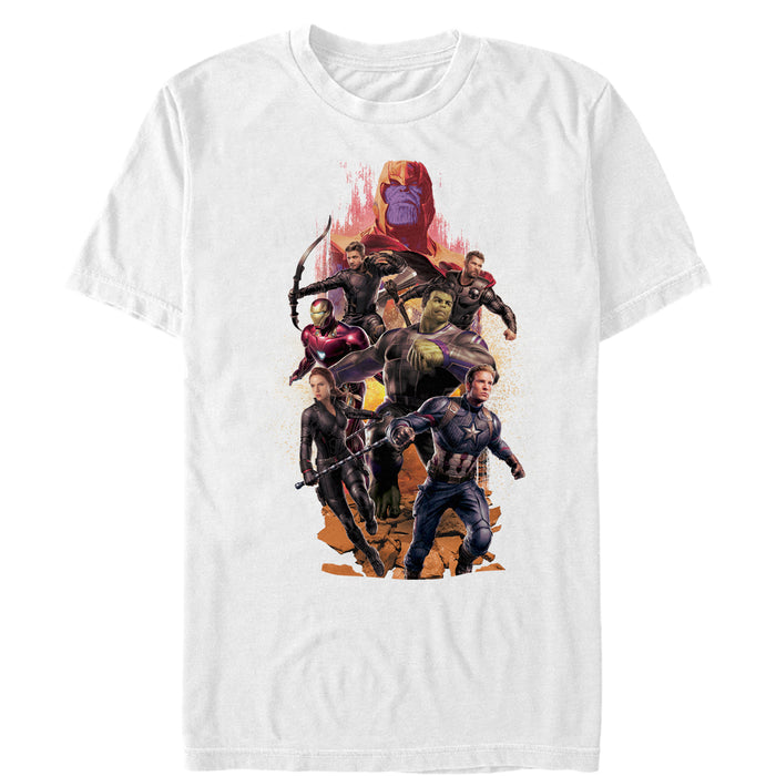 fifth sun Men's Marvel Avengers: Endgame Heroes Until the End T-Shirt