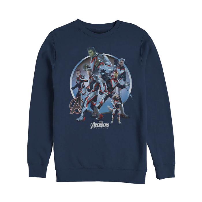 fifth sun Men's Marvel Avengers: Endgame Heroic Circle Sweatshirt