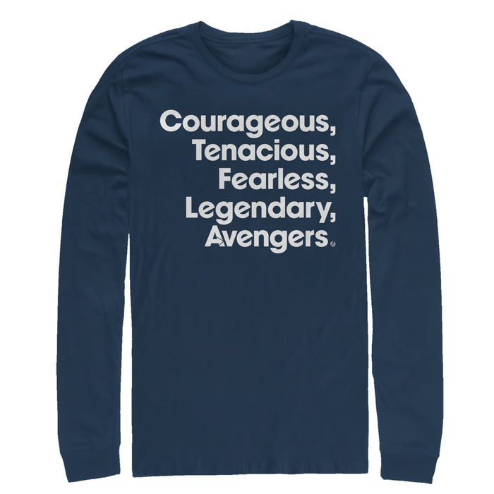 fifth sun Men's Marvel Avengers: Endgame Heroic Qualities Long Sleeve Shirt