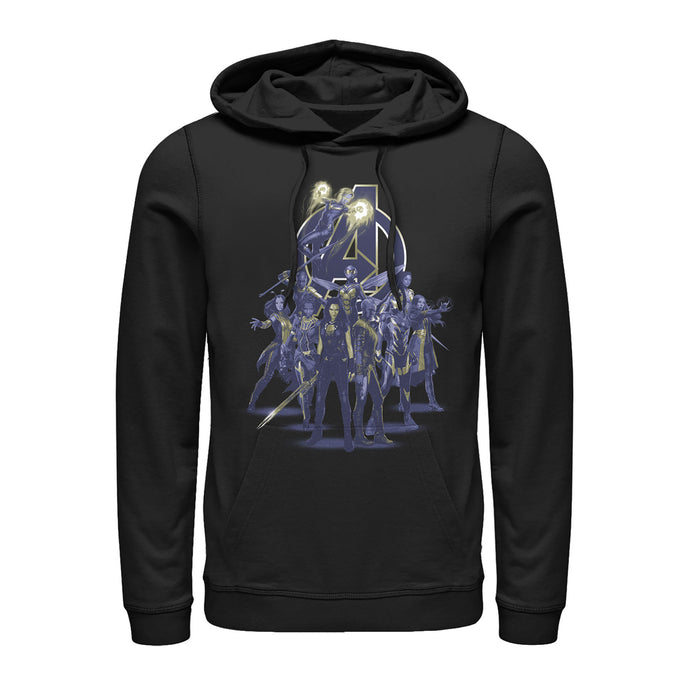 Fifth Sun Men's Marvel Avengers: Endgame Heroine Collage Pull Over Hoodie