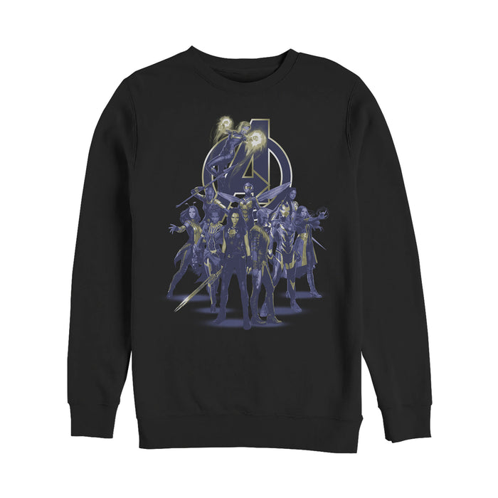 fifth sun Men's Marvel Avengers: Endgame Heroine Collage Sweatshirt