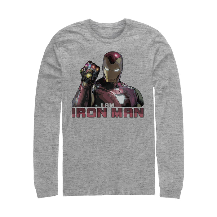 fifth sun Men's Marvel Avengers: Endgame I Am Iron Man Long Sleeve Shirt