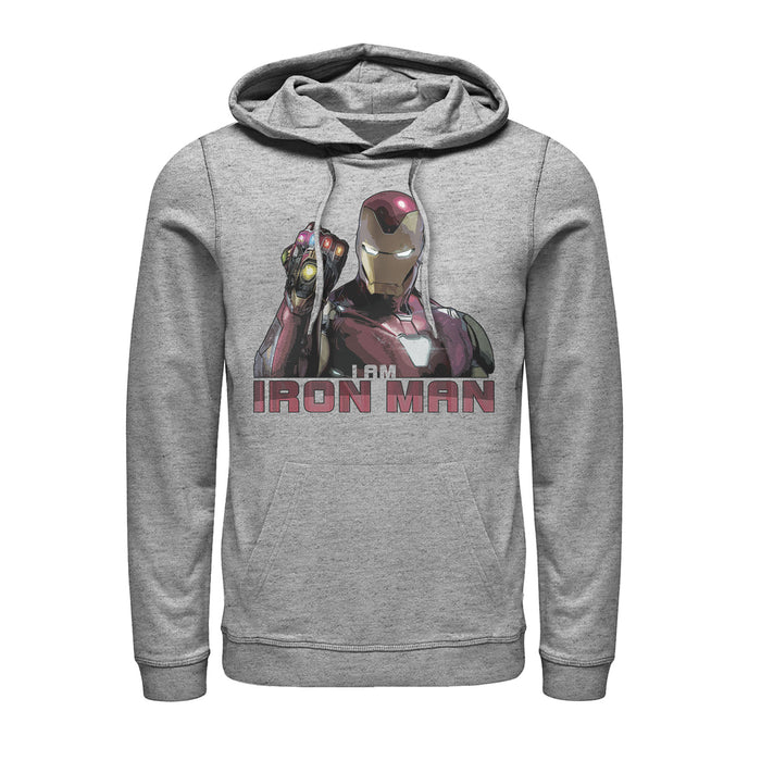 Fifth Sun Men's Marvel Avengers: Endgame I Am Iron Man Pull Over Hoodie