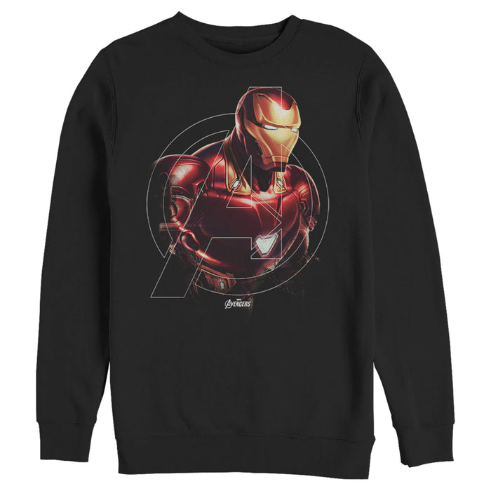 fifth sun Men's Marvel Avengers: Endgame Iron Man Portrait Sweatshirt