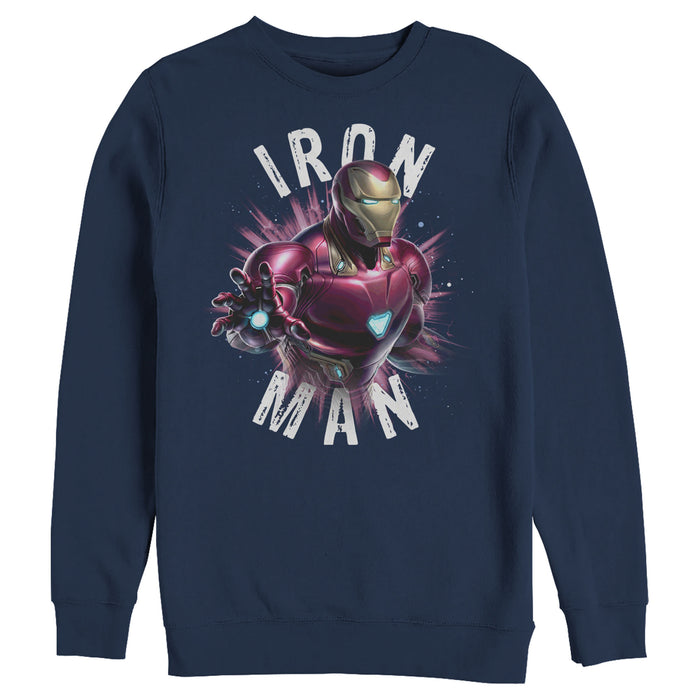 fifth sun Men's Marvel Avengers: Endgame Iron Man Space Poster Sweatshirt