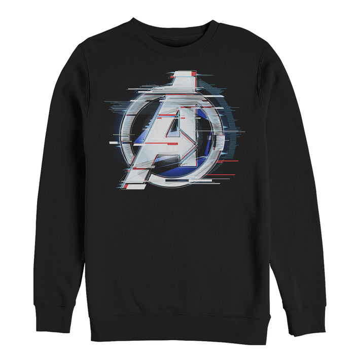 fifth sun Men's Marvel Avengers: Endgame Logo Glitch Sweatshirt