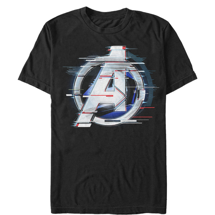 fifth sun Men's Marvel Avengers: Endgame Logo Glitch T-Shirt