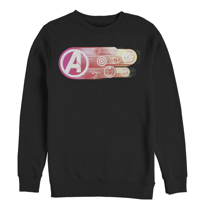 fifth sun Men's Marvel Avengers: Endgame Logo Swipe Button Sweatshirt