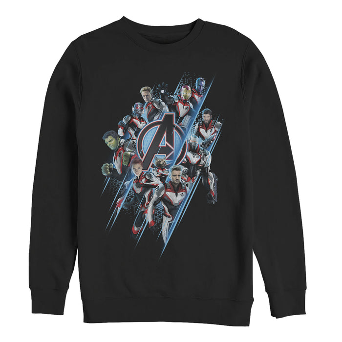 fifth sun Men's Marvel Avengers: Endgame Quantum Ready Streak Sweatshirt