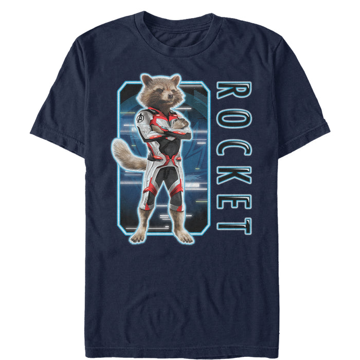 fifth sun Men's Marvel Avengers: Endgame Rocket Tech Frame T-Shirt