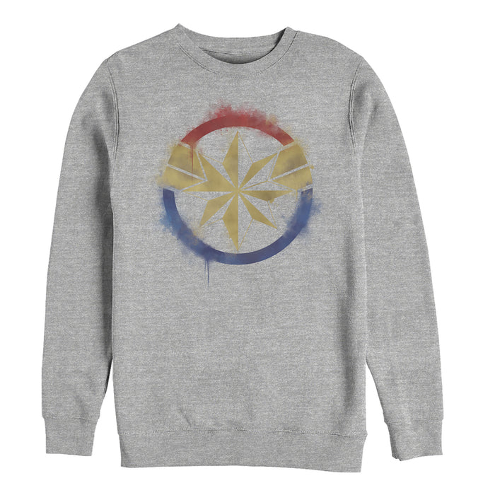 fifth sun Men's Marvel Avengers: Endgame Smudged Captain Marvel Sweatshirt