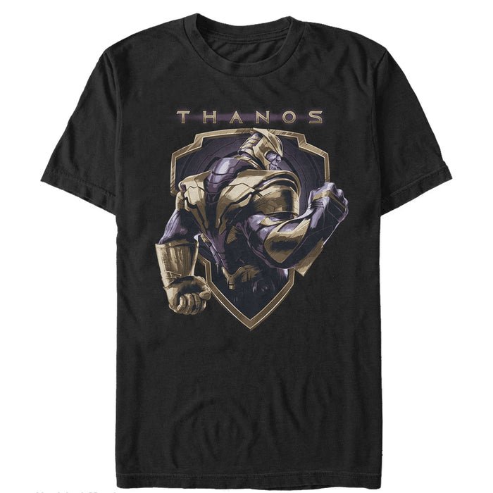 fifth sun Men's Marvel Avengers: Endgame Thanos Classic Shield T-Shirt