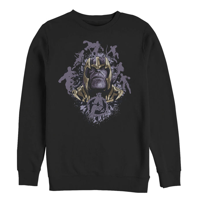 fifth sun Men's Marvel Avengers: Endgame Thanos Inkblot Frame Sweatshirt