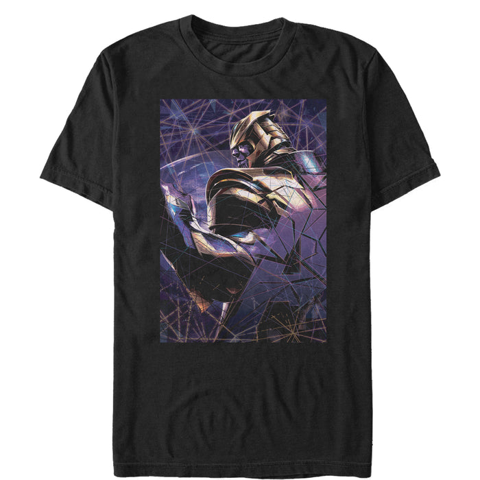 fifth sun Men's Marvel Avengers: Endgame Thanos Shattered Glass T-Shirt
