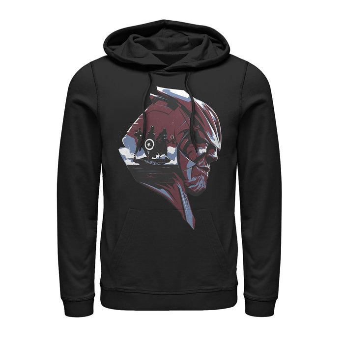 fifth sun Men's Marvel Avengers: Endgame Thanos Silhouette Pull Over Hoodie