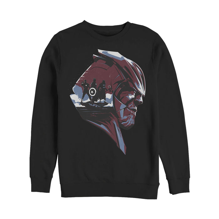 fifth sun Men's Marvel Avengers: Endgame Thanos Silhouette Sweatshirt