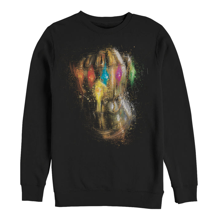 fifth sun Men's Marvel Avengers: Endgame Thanos Spray Paint Glove Sweatshirt
