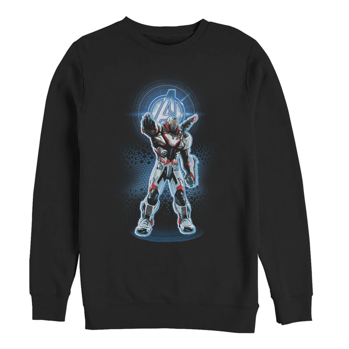 fifth sun Men's Marvel Avengers: Endgame War Machine Quantum Ready Sweatshirt