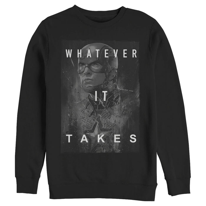 fifth sun Men's Marvel Avengers: Endgame Whatever It Takes Captain America Sweatshirt