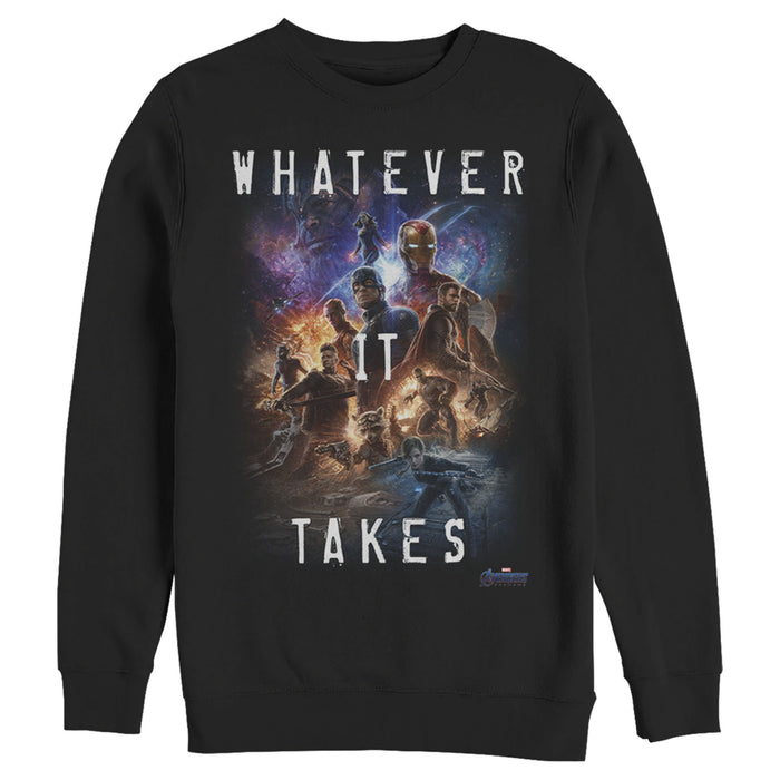 fifth sun Men's Marvel Avengers: Endgame Whatever It Takes Poster Sweatshirt
