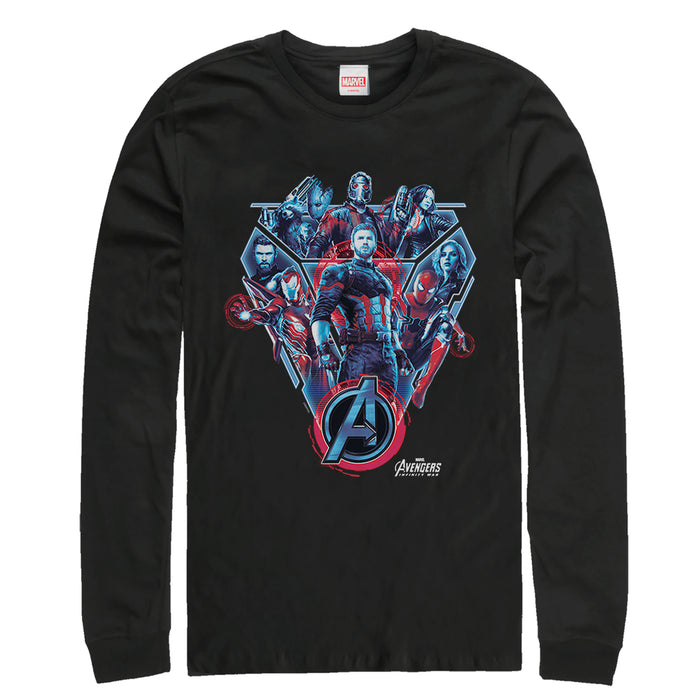 fifth sun Men's Marvel Avengers: Infinity War Armor Long Sleeve Shirt
